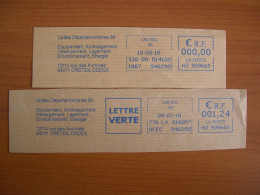 EMA Bleu Sur Fragment  HZ 509665 CRETEIL  Avec Illustration  UD 94 - EMA ( Maquina De Huellas A Franquear)