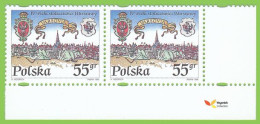 Voyo POLAND VARSOVIA 1996 Mi # 3581 X 2 ** MINT Right Lower Corner Pair - Ungebraucht