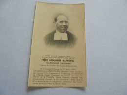 Souvenir Pieux Mortuaire Décès Frère MENANDRE ALPHONSE A Degembe Louette Denis 1886 1948 Religieux Carlsbourg Pépinster - Esquela