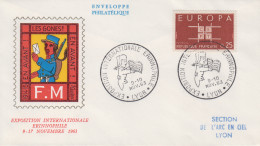 Enveloppe   FRANCE   Exposition  Internationale  Erinnophile    LYON   1963 - Exposiciones Filatelicas