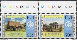 1987 Fiji International Year Of Shelter 2v. MNH S.G. N. 759/60 - Autres & Non Classés