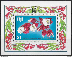 1987 Fiji Tagimoucia Flower Optd MNH S.G. N. MS 758 - Sonstige & Ohne Zuordnung