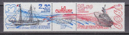 TAAF 1989 La Curieuse Strip 2v+label ** Mnh (60018) - Ungebraucht