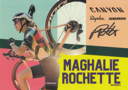 Cyclisme , CARTE MAGHALIE ROCHETTE SIGNEE (format 18 X 12,5) - Radsport