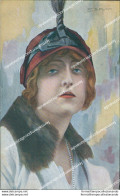 Cc134 Cartolina Art Deco Donnina Lady Donna Cupido Illustratore Artist Spotti - Andere & Zonder Classificatie