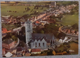 CPA - BRAINE-LE-COMTE - Vue Aérienne L'Eglise St-Géry - Ch. De Bruxelles - Rue Des Digues - Rue Du Poseur - Etc...Vierge - Braine-le-Comte