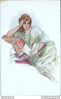 Cc113 Cartolina Art Deco Donnina Lady Donna Cupido Illustratore Artist - Andere & Zonder Classificatie