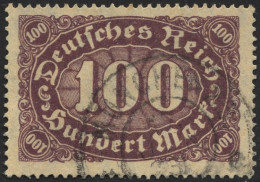 Dt. Reich 247II O, 1923, 100 M. Schwärzlichbraunpurpur Mit Plattenfehler C Und H Von Reich Verbunden, Pracht, Gepr. Infl - Gebruikt