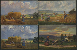 ALTE POSTKARTEN - VARIA Künstlerkarten, 4 Verschiedene Farbige Ansichtskarten Von W. Burger, Serie 143 - Otros & Sin Clasificación