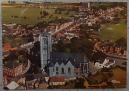 CPA - BRAINE-LE-COMTE - Vue Aérienne L'Eglise St-Géry - Ch. De Bruxelles - Rue Des Digues - Rue Du Poseur - Etc...Vierge - Braine-le-Comte