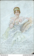 Cc88 Cartolina Art Deco Donnina Lady Donna Cupido Illustratore Artist - Andere & Zonder Classificatie