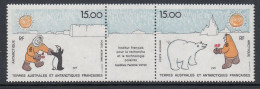 TAAF 1991 Institut Pour La Recherche Polaires 2v+label ** Mnh (60019) - Neufs