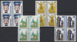 BERLIN 831/2,834/5A  VB **, 1989, 2 Komplette Sätze Sehenswürdigkeiten In Viererblocks, Pracht, Mi. 54.- - Unused Stamps