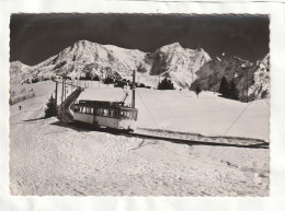 CPM. 15 X 10,5  -  COL  DE  VOZA  - L'Aiguille  Du  Goûter , L'Aiguille  De  Bionnassay  Et  Le  Tramway  Du  Mont Blanc - Saint-Gervais-les-Bains