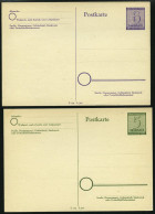 WEST-SACHSEN P 14-17 BRIEF, 1945, Ziffer, 4 Ungebrauchte Karten, Pracht, Mi. 41.- - Andere & Zonder Classificatie
