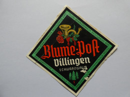 étiquette Hotel Bagage - Allemagne Hôtel à Dillingen Blume Post Schwarzwald Das Gemütliche   STEPétiq2 - Hotel Labels