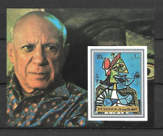 Fujeira 1972 Art - Famous Paintings - Pablo Picasso IMPERFORATE MS MNH - Fujeira