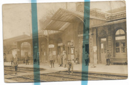 02 AISNE CREPY COUVRON GARE CHEMIN DE FER CARTE PHOTO ALLEMANDE MILITARIA 1914/1918 WW1 WK1 - Other & Unclassified