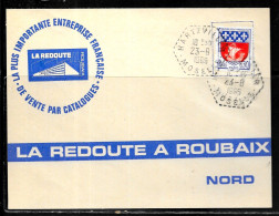 P164 - BLASON PARIS SUR LETTRE DE HARTZVILLER DU 23/08/65 POUR ROUBAIX - LA REDOUTE - 1961-....