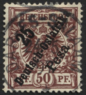 DEUTSCH-OSTAFRIKA 10 O, 1896, 25 P. Auf 50 Pf. Lebhaftrötlichockerbraun, Pracht, Mi. 34.- - German East Africa