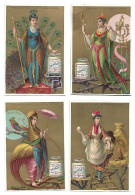 S 165, Liebig 6 Cards, Oiseaux Femmes (damage And Stickers On The Backsides) (ref B2 R2) - Liebig