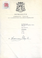 Lettre De DOMINIC YOSHIMATSU NOGUCHI († 1997) Evêque D'Hiroshima, Japon, 1964 - Andere & Zonder Classificatie