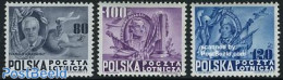 Poland 1948 160 Years USA 3v, Mint NH, History - American Presidents - Politicians - Nuevos