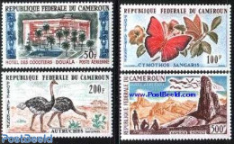 Cameroon 1962 Tourism 4v, Mint NH, Nature - Various - Animals (others & Mixed) - Birds - Butterflies - Hotels - Hotels- Horeca