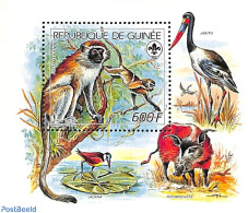 Guinea, Republic 1987 Animal Protection S/s, Mint NH, Nature - Sport - Animals (others & Mixed) - Birds - Monkeys - Sc.. - Other & Unclassified