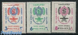 Saudi Arabia 1962 Anti Malaria 3v, Mint NH, Health - Nature - Health - Insects - Arabia Saudita