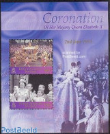 British Antarctica 2003 Coronation S/s, Mint NH, History - Transport - Kings & Queens (Royalty) - Coaches - Royalties, Royals