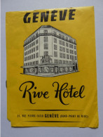 étiquette Hotel Bagage - Rive Hôtel Genève Suisse    STEPétiq2 - Etiquetas De Hotel