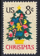 !a! USA Sc# 1508 MNH SINGLE (a2) - Christmas Tree In Needlepoint - Ongebruikt