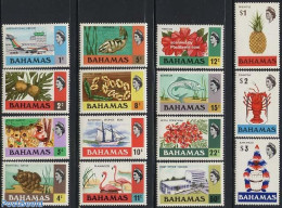 Bahamas 1971 Definitives 15v, Mint NH, Nature - Transport - Animals (others & Mixed) - Fish - Flowers & Plants - Fruit.. - Peces
