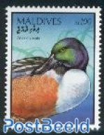 Maldives 1998 Definitive, Duck 1v (100R), Mint NH, Nature - Birds - Ducks - Maldive (1965-...)