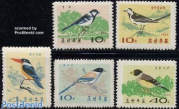 Korea, North 1965 Song Birds 5v, Mint NH, Nature - Birds - Kingfishers - Korea (Nord-)