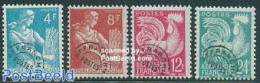 France 1954 Pre Cancels 4v, Unused (hinged), Nature - Poultry - Ongebruikt