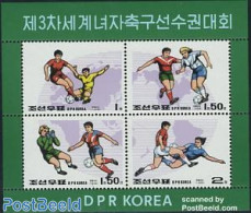 Korea, North 1999 Woman Football Games 4v M/s, Mint NH, Sport - Football - Corée Du Nord