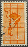 Bresil Brasil Brazil 1968 Carte Map Geographie Geography Yvert 864 O Used - Usati