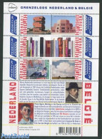 Netherlands 2013 Borderless Netherlands-Belgium 6v M/s, Paintings, Mint NH, Art - Authors - Books - Modern Architectur.. - Unused Stamps