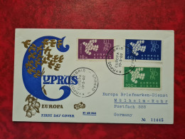 Lettre / Carte FDC CHYPRE CYPRUS EUROPA 1962 - Lettres & Documents