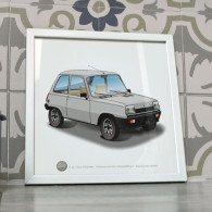 Renault 5 R5 TX Grise  - Poster R5 TX Affiche Déco - Auto's
