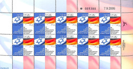 Germany, Federal Republic 2005 Relations With Israel M/s, Mint NH, History - Religion - Flags - Judaica - Unused Stamps