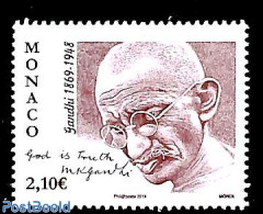 Monaco 2019 M. Gandhi 1v, Mint NH, History - Gandhi - Neufs