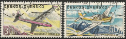 Czechoslovakia 1967 - Mi 1755/56 - YT 1608/09 ( Airplanes :Let L-13 Blanik &  Letoun L40 ) - Usados