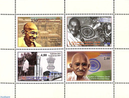 Tajikistan 2019 M. Gandhi S/s, Mint NH, History - Transport - Gandhi - Railways - Space Exploration - Mahatma Gandhi