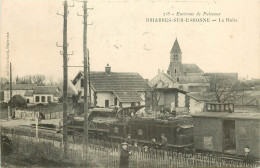 45 BRIARRES-SUR-ESSONNES. Locomotive Train Au Passage à Niveau à La Halte 1907 - Andere & Zonder Classificatie