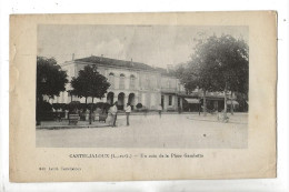 Casteljaloux (47) : Place Gambetta En 1910 (animé) PF - Casteljaloux