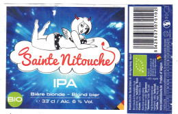 Etiquette Bière Sainte Nitouche IPA 33 Cl, Brasserie De La Croix, Beyne-Heusey  Bier Etiket Beer Label - Bier