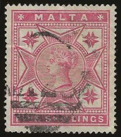 Malta  .   Sg    .   30     .  1886   .  Crown  CC     .   O    .   Cancelled - Malte (...-1964)